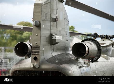 Chinook Helicopter Engines Close Up Stock Photo Alamy