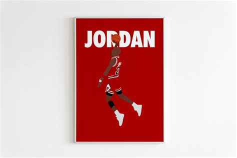 Michael Jordan Dunk Poster Michael Jordan Print Minimalist