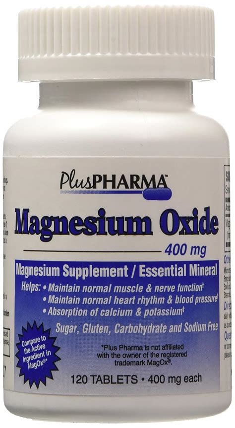 Magnesium Oxide 400 Mg Compare To Magox 360ct Health And Personal Care