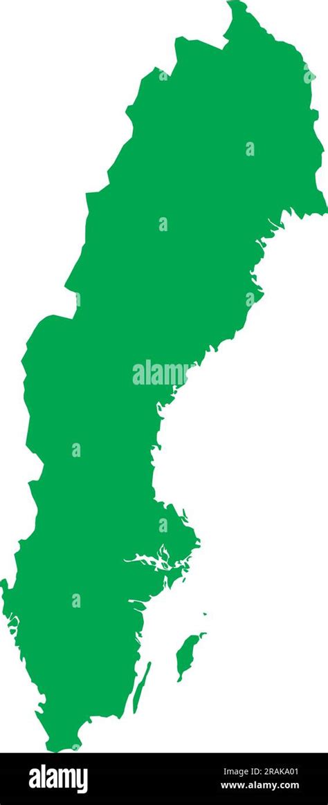 Green Cmyk Color Map Of Sweden Stock Vector Image Art Alamy