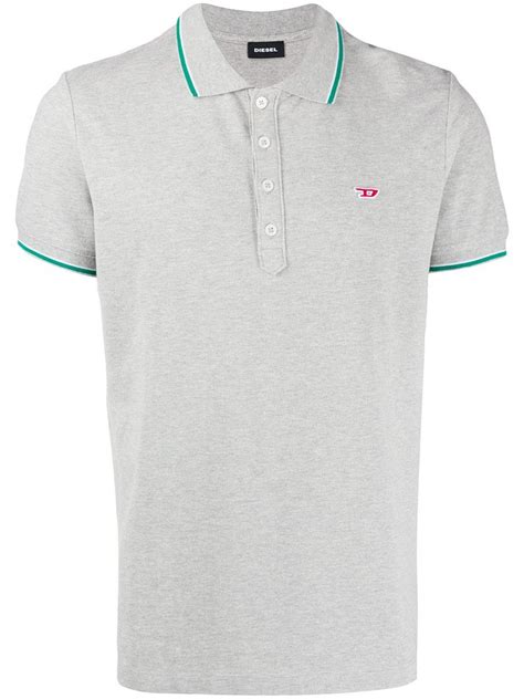 Diesel T Randy New Polo Shirt In Grey Modesens Polo Shirt Diesel