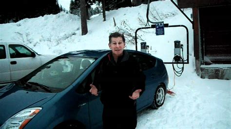 Charging Electric Vehicle At Stevens Pass Youtube