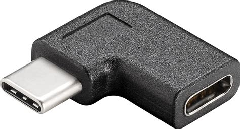 GOOBAY 45402 Goobay USB C To USB C Adapter 90 Black At Reichelt