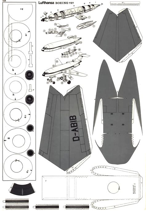 Boeing 727 Papercraft - papercraft among us