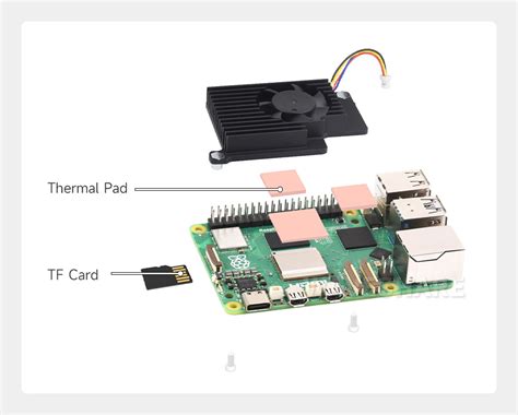 Active Cooler For Raspberry Pi 5 Active Cooling Fan Aluminium