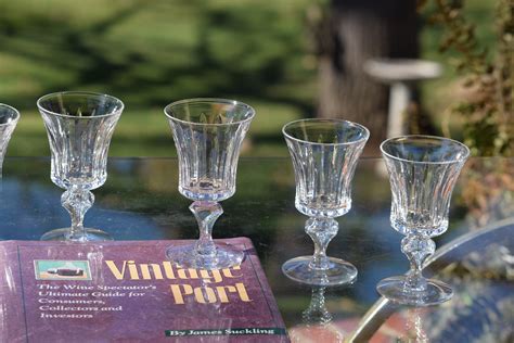 6 Vintage Etched Port Wine Glasses Tiffin Franciscan Princeton C 1960 S 5 Oz Wine Glasses