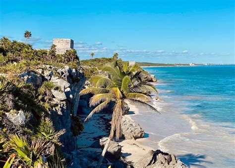 cliffside beach tulum ruins cancun mexico tourbyspot