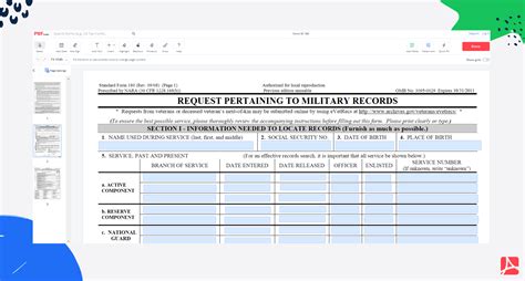 Free Sf 180 Form Fillable Printable Forms Free Online