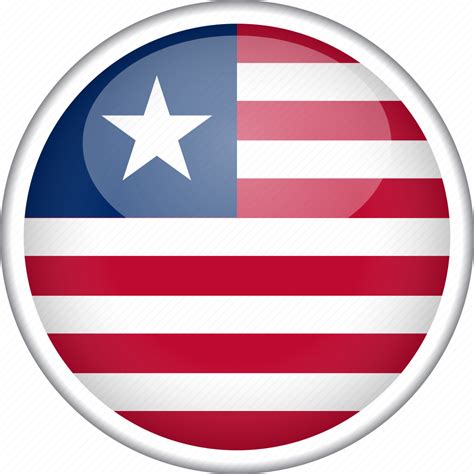 Circle Country Flag Liberia National Icon Download On Iconfinder