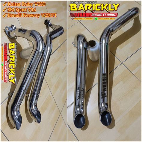 Jual Knalpot Free Flow SM Sport V16 Kaisar Ruby V250 Benelli Keeway