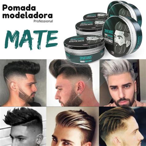 Cera Modeladora Efeito MATE 130g Pomada Para Cabelo E Barba SPARTAKUS