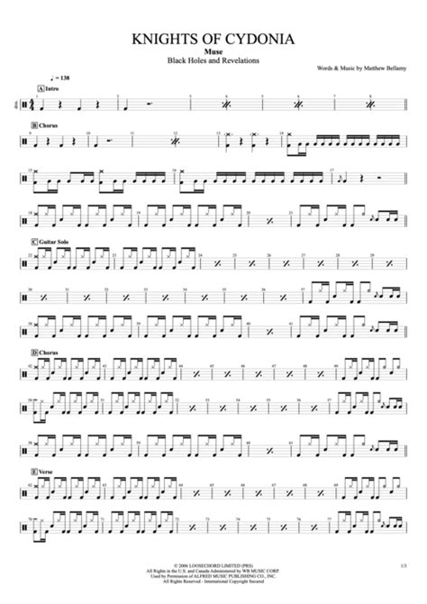 Knights of Cydonia Tab by Muse (Guitar Pro) - Full Score | mySongBook