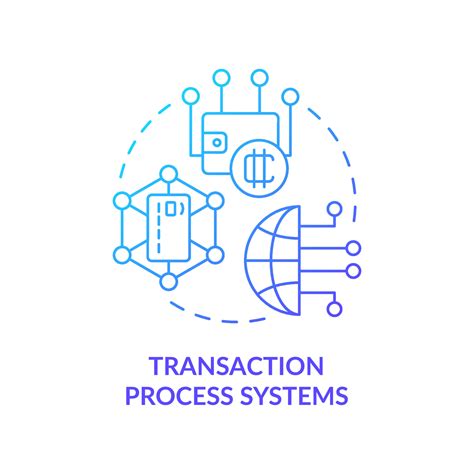 Transaction Process Systems Blue Gradient Concept Icon Information