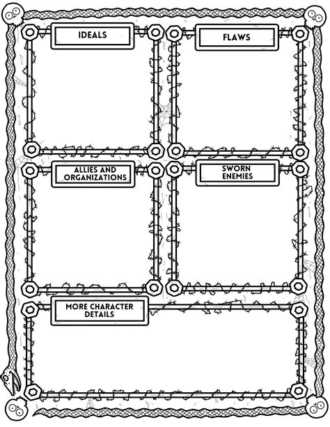 Dungeons And Dragons Downloadable Character Sheet Spooky Etsy