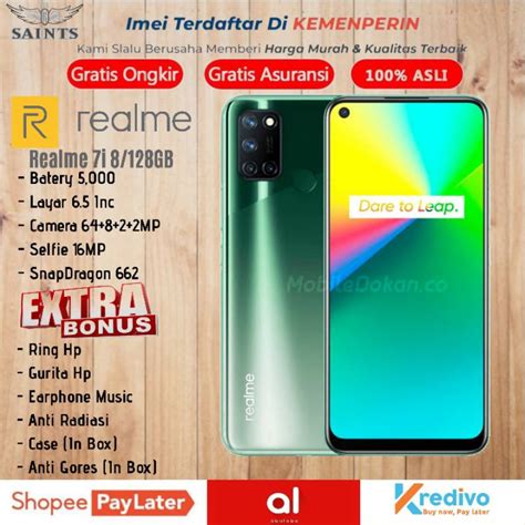 Realme 7i Ram 8GB Rom 128GB 8 128 4 128 Garansi Resmi Realme 1 Tahun