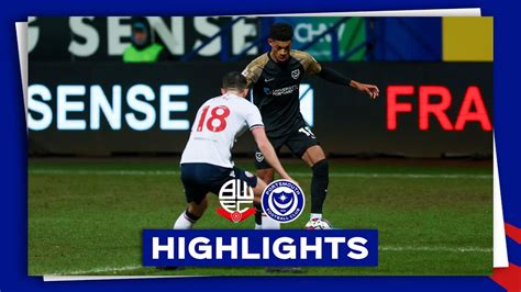 Highlights Bolton Wanderers Pompey Youtube