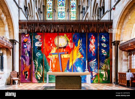 High Altar And John Piper Tapestry Chichester Cathedral Formally