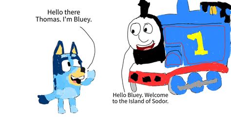 Bluey Meets Thomas The Tank Engine By Simpsonsfanatic33 On Deviantart