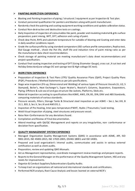 Oman Sr Qaqc Engineer Cv Pdf