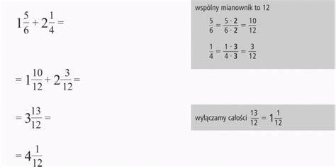 Dodawanie I Odejmowanie Ułamków O Różnych Mianownikach
