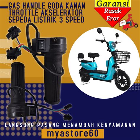 Throttle Gas Sepeda Listrik G Da Gas Handle Grips Kanan Throttle