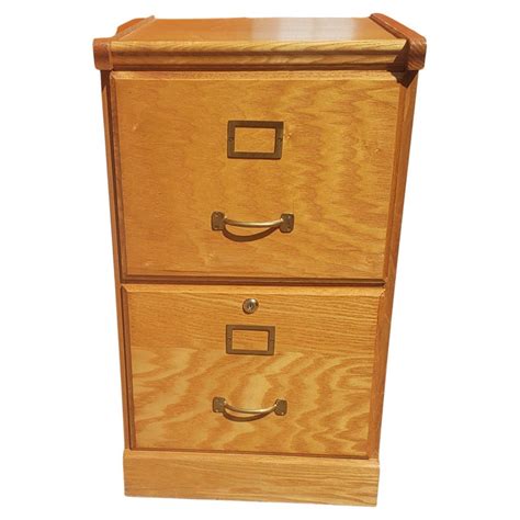 Vintage Two Drawer Oak Locking Filing Cabinet At 1stdibs Vintage 2 Drawer File Cabinet Oak