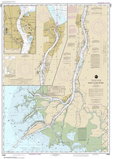 St. Clair River;Head of St. Clair River - 14852 - Nautical Charts