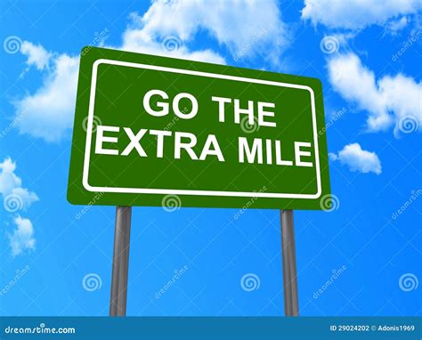 Go The Extra Mile Sign Stock Illustration Illustration Of Heave 29024202