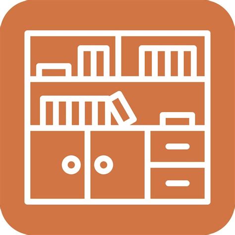 Estilo Del Icono De La Biblioteca Vector Premium