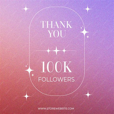 Premium Psd Thank You Followers Instagram Post Square Template Psd