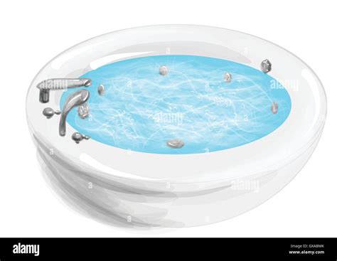 Hot Tub Bubbling Hot Tub Spa On White Background Stock Vector Image Art Alamy