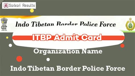 Itbp Sub Inspector Overseer Admit Card 2017 Youtube