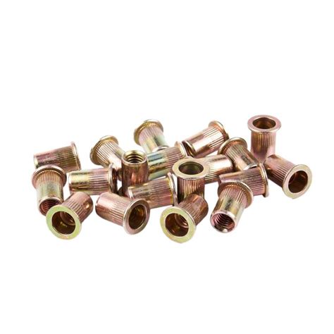 Pcs Flat Head Metric Steel M Blind Insert Rivet Nut Rivnut Lazada