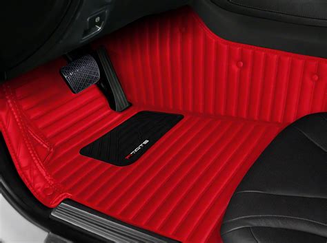 Mustang Single Layer Stripe Front And Rear Floor Mats Full Red 15 23 Mustang Free Shipping