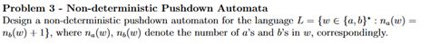 Solved Problem Non Deterministic Pushdown Automata Chegg