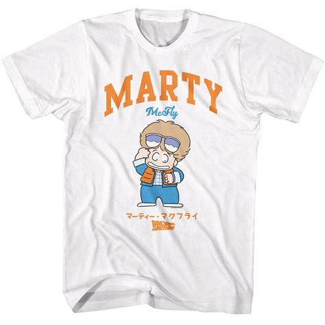 Back to the Future - Marty Cartoon (White) — MeTV Mall