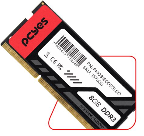 Memoria Pcyes Sodimm Gb Ddr Mhz Low Voltage V