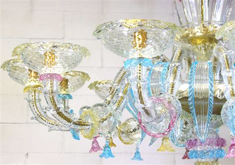 Venetian Chandelier Classic Rezzonico Style Original Murano Glass