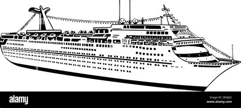 Cruise Ship Vector Illustration Stock Vector Image & Art - Alamy