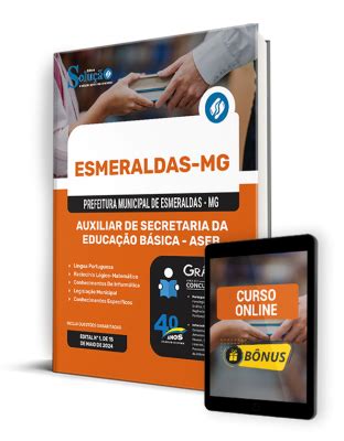 Faça o Download Apostila Prefeitura de Esmeraldas MG 2024