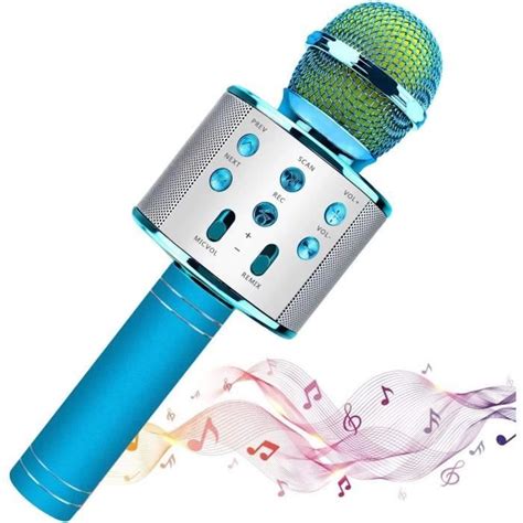 Micro Karaoke Enfant Avec Lumi Res De Danse Led Clignotantes Haut