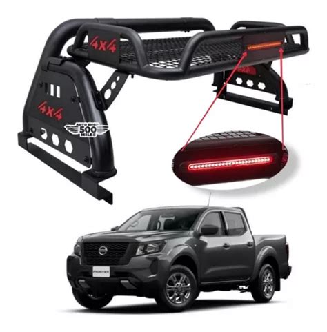 Roll Bar Canastilla Acero X Nissan Frontier Luz De Stop