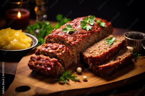 Foto de traditional taste of Leberkäse, a German meatloaf delicacy ...