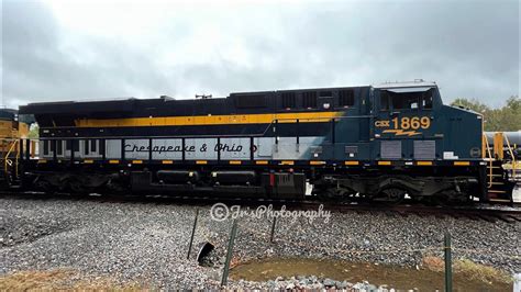 Heritage Unit CSX 1869 Chesapeake Ohio Leading CSX 102 806 973