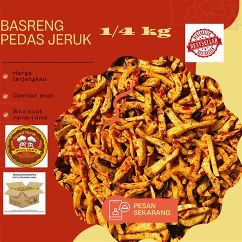 Jual basreng daun jeruk ¼kg Basreng pedas daun jeruk 250 gram Kab