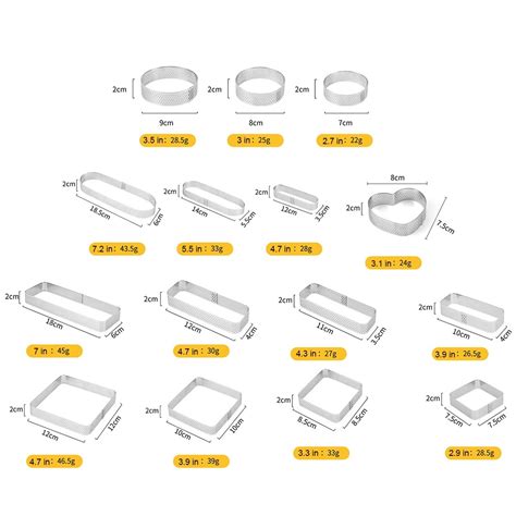 Bn Stainless Steel Mousse Circle Thickened Perforated Cake Mold Diy