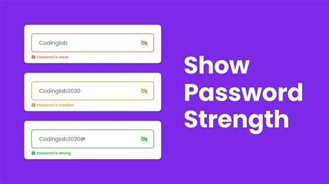 How To Make Password Strength Checker In Html Css And Javascript Youtube