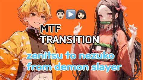 MTF Zenitsu Turns Into Nezuko From Demon Slayer TS TF MTF