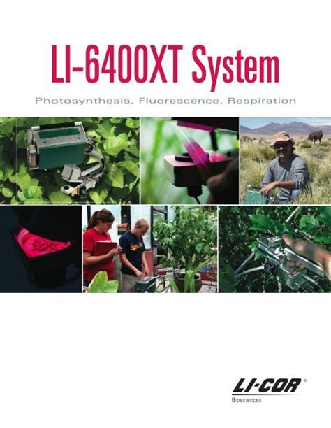 Li 6400xt Portable Photosynthesis System Brochure Li Cor