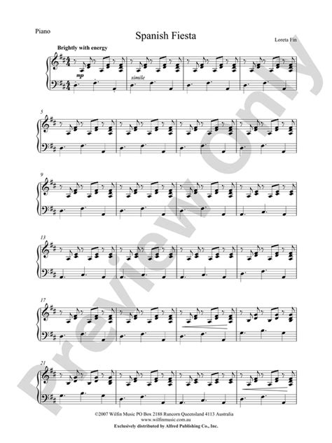 Spanish Fiesta Piano Accompaniment Piano Accompaniment Part Digital